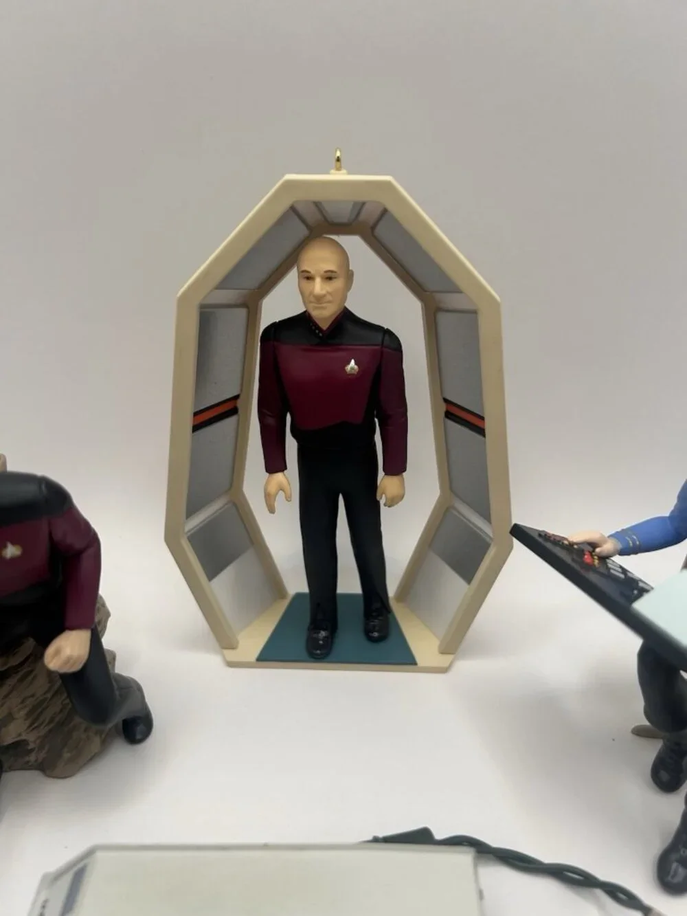 Star Trek Ornaments Hallmark Keepsake 92-96 Mr Spock Riker Picard Ship Lot Of 4